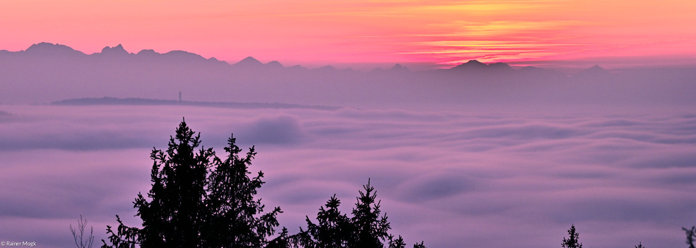 Blick vom Hohenpeißenberg nach Süden