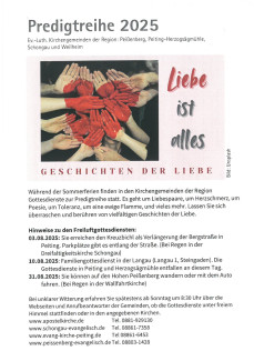 Sommerpredigtreihe 2025 Flyer