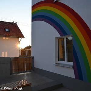 Kiga Eingang Sonnenaufgang