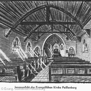 Innenansicht Friedenskirche 1928